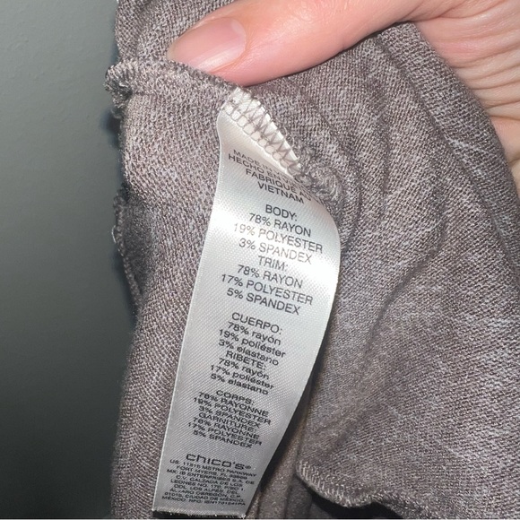 Weekends by Chicos CoziSoft Easy Drawstring Ankle Pants Size 2 / Large - Picture 4 of 7